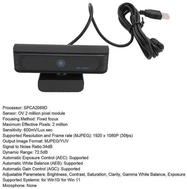 Alt view image 4 of 5 - Ecocleanpath Windows Hello Facial Recognition Webcam, 1080P HD, 120° Wide Angle, Plug & Play for Windows 11/10