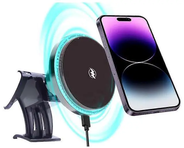 Main image of Ecocleanpath 15W MagSafe Car Charger Mount for iPhone 14/13/12/Mini, Strong Magnet Vent Holder (Black)