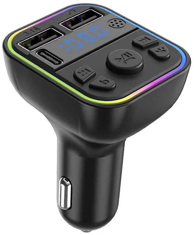 Main image of Ecocleanpath Car MP3 Player & FM Transmitter | Wireless Audio Adapter with Fast Charging, Hands-Free Calling