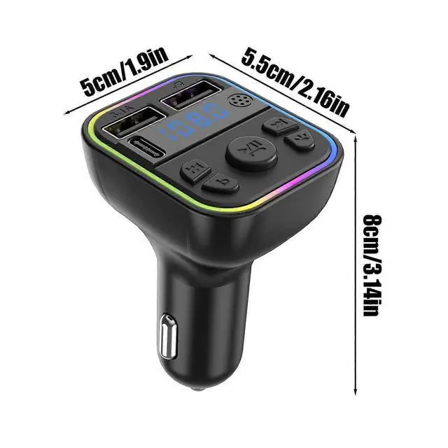 Alt view image 2 of 5 - Ecocleanpath Car MP3 Player & FM Transmitter | Wireless Audio Adapter with Fast Charging, Hands-Free Calling