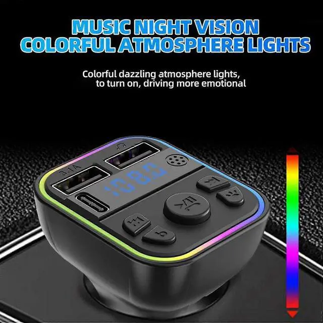 Alt view image 3 of 5 - Ecocleanpath Car MP3 Player & FM Transmitter | Wireless Audio Adapter with Fast Charging, Hands-Free Calling