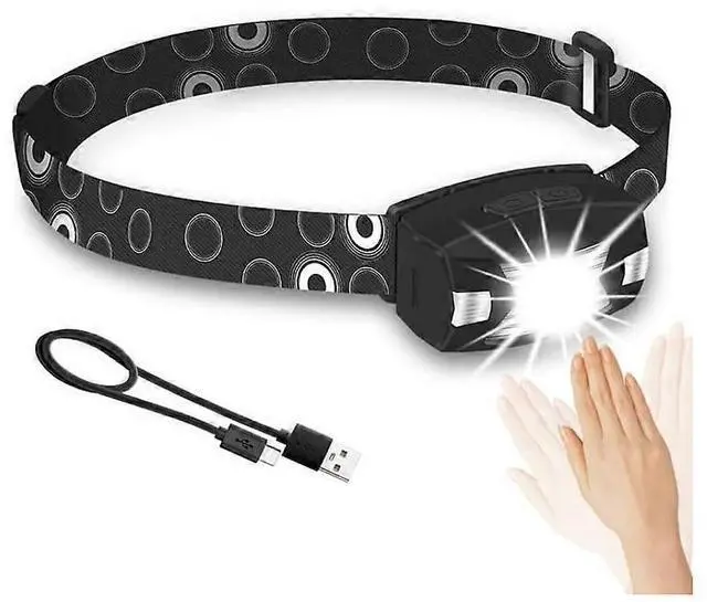 Main image of Ecocleanpath 2000 Lumen Motion Sensor Headlamp - Rechargeable LED Headlight with Red Light, IPX6 Waterproof, Black