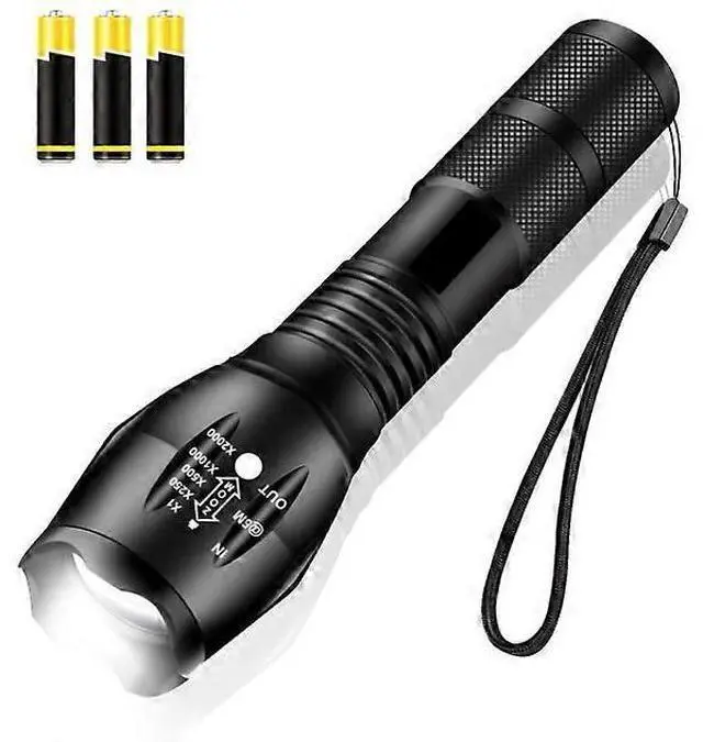 Main image of Ecocleanpath 2000 Lumen Zoomable LED Flashlight, Super Bright Torch with 5 Modes, Waterproof & Shock Resistant