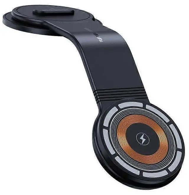 Main image of Ecocleanpath 15W MagSafe Car Phone Holder with Wireless Charging, Ultra-Thin Magnetic Mount, 360° Adjustable (Black)