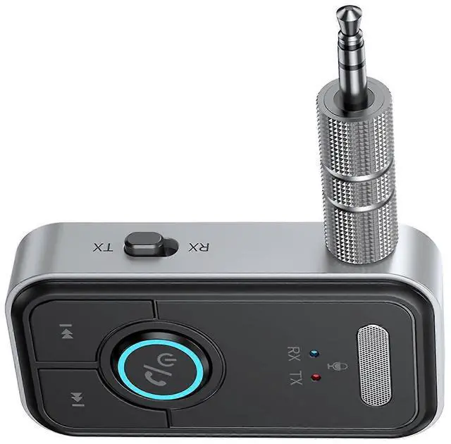 Main image of Ecocleanpath Bluetooth 5.3 Transmitter Receiver 2-in-1 Wireless Audio Adapter for Car & Home Stereo (Black)