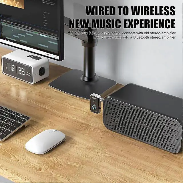 Alt view image 5 of 5 - Ecocleanpath Bluetooth 5.3 Transmitter Receiver 2-in-1 Wireless Audio Adapter for Car & Home Stereo (Black)