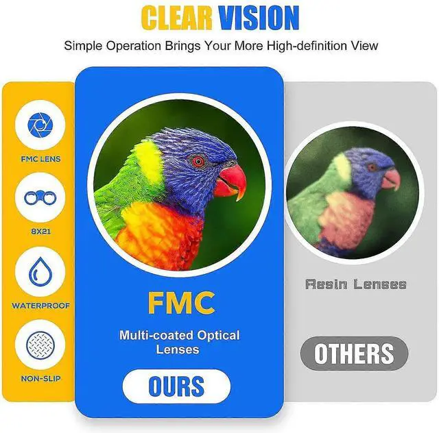 Alt view image 5 of 5 - Ecocleanpath Kids Binoculars 8x21 Blue - Shockproof, High Resolution for Bird Watching & Outdoor