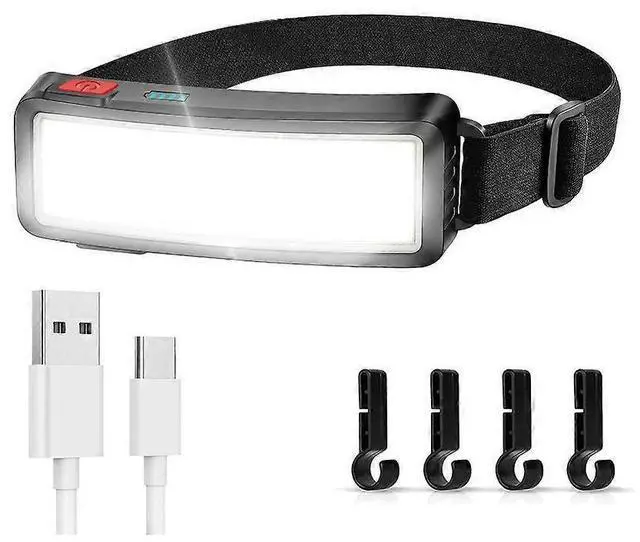 Main image of Ecocleanpath Super Bright LED Headlamp, 260 Wide Beam Type-C Rechargeable, IPX6 Waterproof, 3 Modes Head Torch (Black)