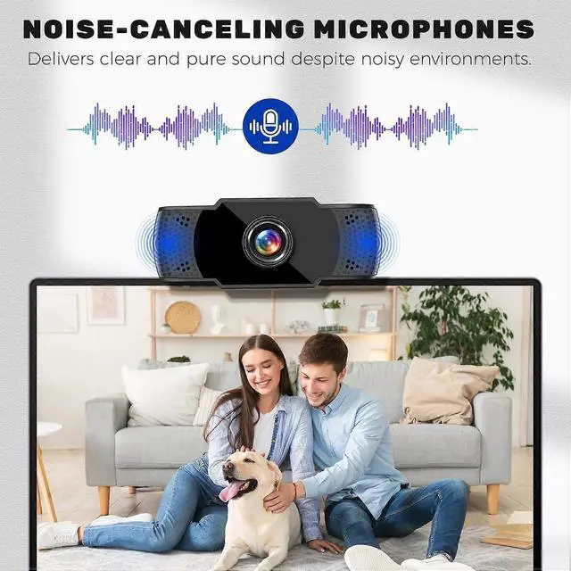 Alt view image 3 of 5 - Ecocleanpath 1080P Webcam with Microphone & Auto Light Correction, Full HD USB Computer Camera for Video Calls/Conferencing