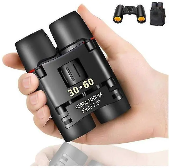Main image of Ecocleanpath 12x30 Mini Folding Binoculars, Ultra Wide Angle Pocket Binoculars for Bird Watching & Travel (Black)