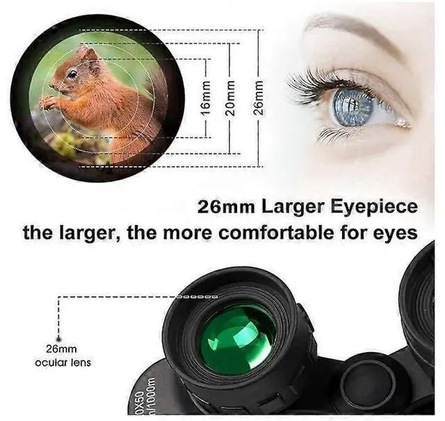 Alt view image 4 of 5 - Ecocleanpath 20x50 High Power Binoculars with Low Light Night Vision, Waterproof Compact for Adults & Kids (Black)