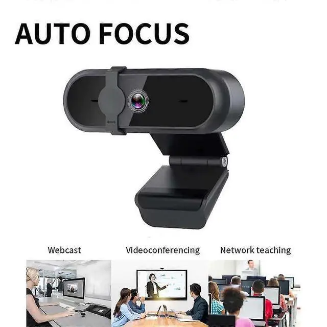 Alt view image 3 of 5 - Ecocleanpath Autofocus 2K QHD Webcam with Privacy Cover & Mic for Zoom/Skype/Teams, Plug & Play JW-07B