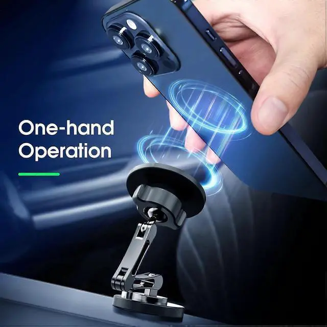 Alt view image 3 of 5 - Ecocleanpath 2024 Upgraded Magsafe Car Phone Holder with Long Adjustable Arm & 360° Rotation for iPhone/Android