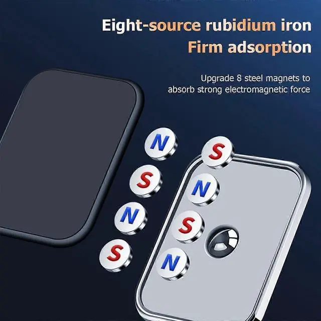 Alt view image 3 of 5 - Ecocleanpath Super Strong Magnetic Car Phone Holder, 360° Rotation Foldable Dashboard Mount with Nano Adhesive