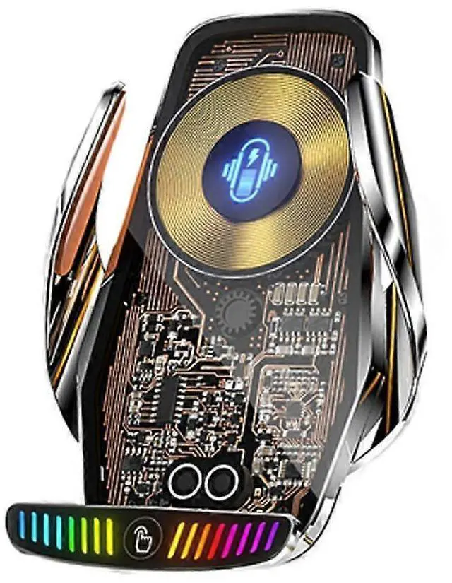 Main image of Ecocleanpath Toyota Smartphone Holder with 15W Wireless Charging, Auto Open/Close Sensor, 360° Rotation, Silver