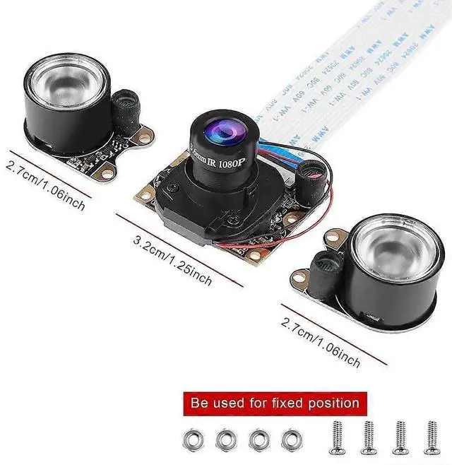 Alt view image 4 of 5 - Ecocleanpath 5MP OV5647 IR Camera Module for Raspberry Pi 4B/3B+/Zero, Auto Day/Night Switch, 1080p HD
