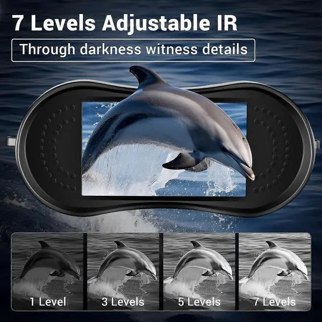 Alt view image 4 of 5 - Ecocleanpath 4K Night Vision Goggles, 3.2" Screen Rechargeable Binoculars for Hunting & Camping, 1312ft Range