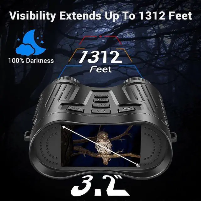 Alt view image 5 of 5 - Ecocleanpath 4K Night Vision Goggles, 3.2" Screen Rechargeable Binoculars for Hunting & Camping, 1312ft Range