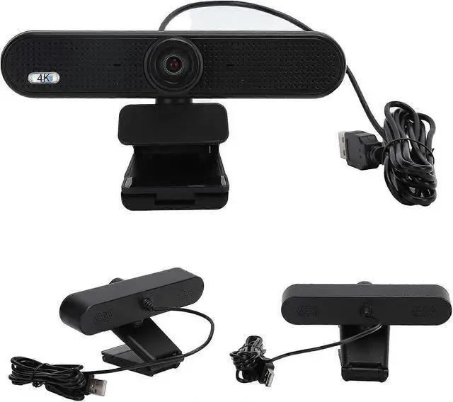 Alt view image 2 of 5 - Ecocleanpath 4K HD Webcam with Microphone & Noise Reduction - Plug & Play USB Computer Camera for Meetings & Streaming (Black)