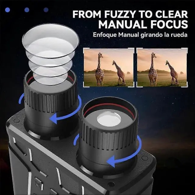 Alt view image 2 of 5 - Ecocleanpath R6 Digital Night Vision Goggles 1080p with Infrared for Hunting & Camping (Black)