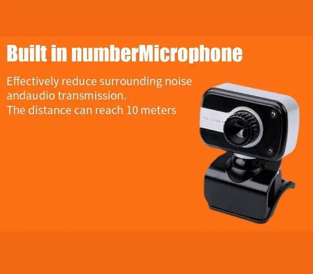 Alt view image 5 of 5 - Ecocleanpath 360° HD Webcam with Built-in Mic & LED Light, USB Plug & Play PC Camera (Black)