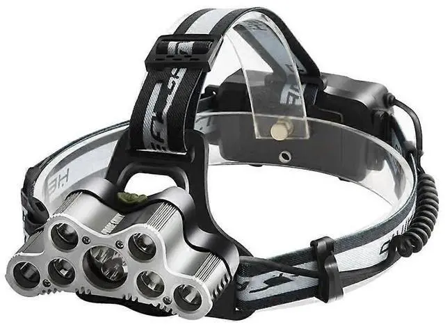 Main image of Ecocleanpath Waterproof Head Torch with White & Yellow Light - Lightweight for Camping, Running, Cycling (Black)