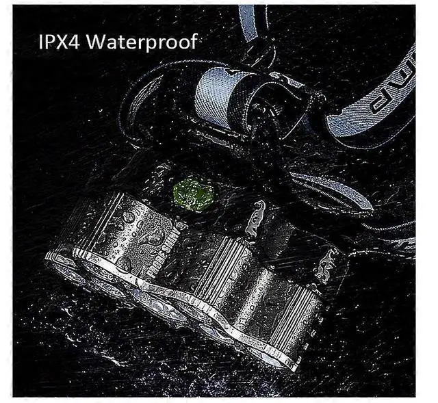 Alt view image 3 of 5 - Ecocleanpath Waterproof Head Torch with White & Yellow Light - Lightweight for Camping, Running, Cycling (Black)