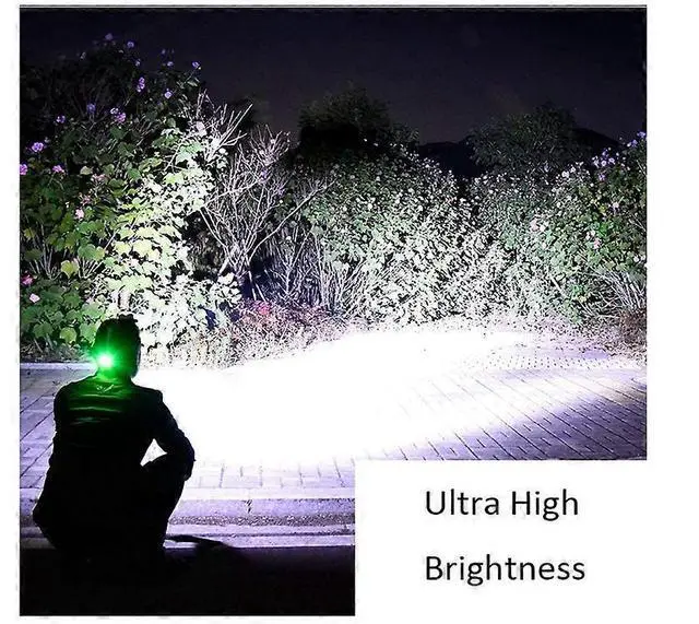 Alt view image 4 of 5 - Ecocleanpath Waterproof Head Torch with White & Yellow Light - Lightweight for Camping, Running, Cycling (Black)