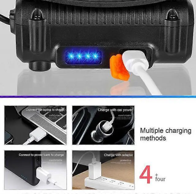 Alt view image 2 of 5 - Ecocleanpath XPG COB Induction Headlamp, Type-C Rechargeable LED Head Torch, 90° Adjustable & Hand Wave Sensor, Black