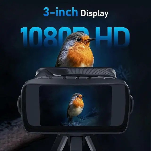 Alt view image 2 of 5 - Ecocleanpath Infrared Night Vision Goggles, 10x Zoom & 875-Yard Range, 1080P HD for Hunting Camping Surveillance (Black)