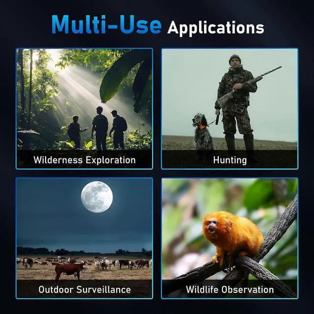 Alt view image 4 of 5 - Ecocleanpath Infrared Night Vision Goggles, 10x Zoom & 875-Yard Range, 1080P HD for Hunting Camping Surveillance (Black)