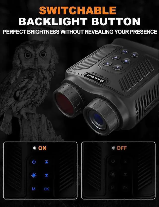 Alt view image 5 of 5 - Ecocleanpath NOVA 4K Night Vision Goggles for Adults, 7 IR Levels, 3" HD Screen, 1000ft Range (Black)