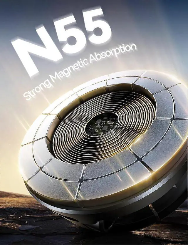 Alt view image 5 of 5 - Ecocleanpath All-Metal 15W Fast Car Mount Charger with Magnetic Phone Holder for Dashboard (Black)