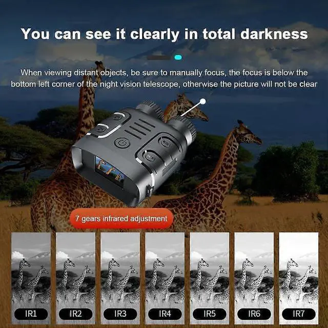 Alt view image 4 of 5 - Ecocleanpath 5X Digital Zoom Night Vision Goggles, 1080p HD Infrared Binoculars for Hunting & Surveillance (Black)