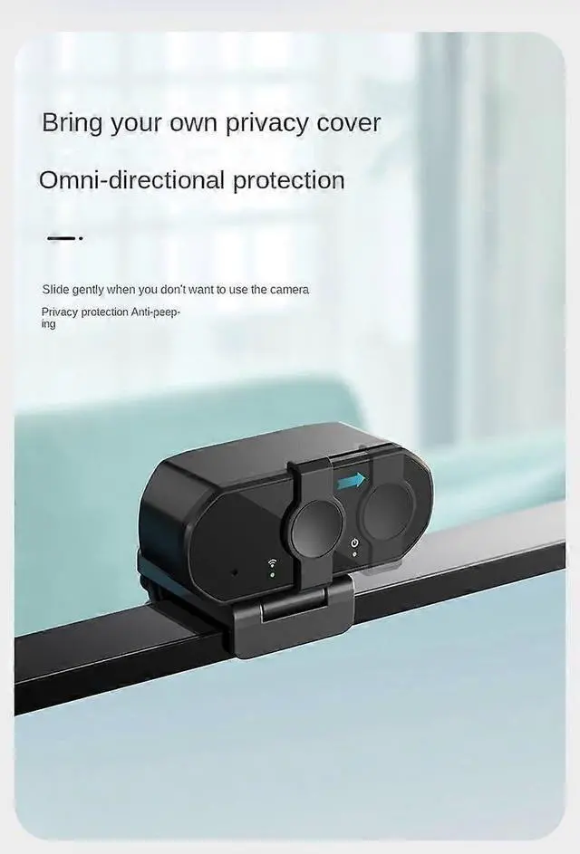 Alt view image 2 of 5 - Ecocleanpath 2K Webcam for PC & Laptop, 1440P HD Streaming, Plug & Play USB Camera with Noise-Cancelling Mic (Black)