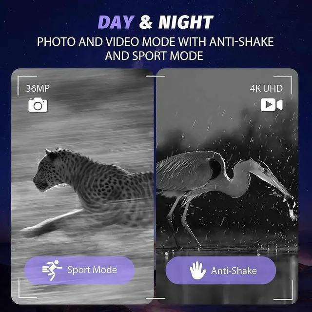 Alt view image 4 of 5 - Ecocleanpath 4K Night Vision Goggles with 32GB Card & Rechargeable Battery, 3'' HD Screen for Wildlife/Camping