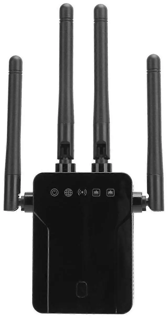 Alt view image 2 of 5 - Ecocleanpath Dual Band WiFi Range Extender with Ethernet Port, 1200Mbps Signal Booster & Repeater, 2.4G/5G, Black