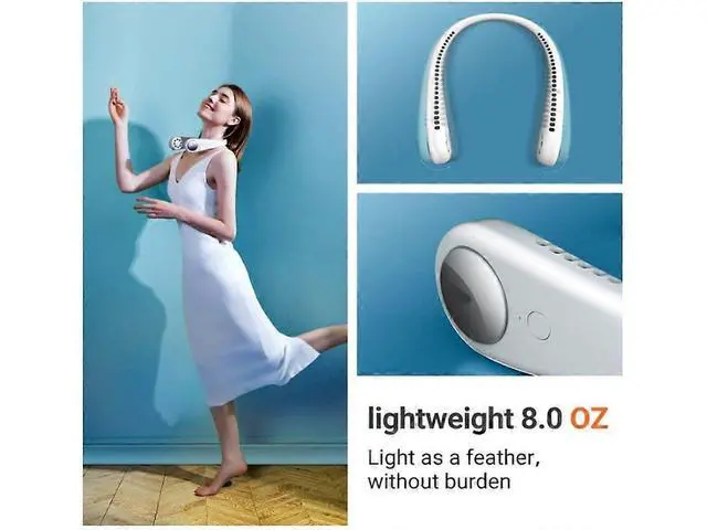 Alt view image 3 of 5 - Ecocleanpath Chonus FS_zzh_0615_35 Portable Neck Fan, 360° Cooling, 3-Speed, 8H Battery, Ultra-Quiet 31dB