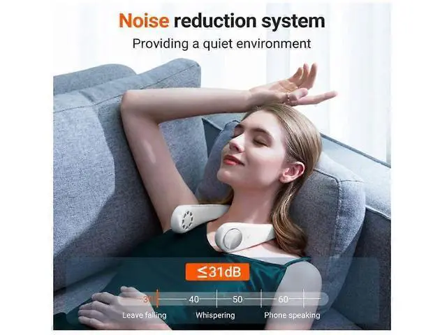 Alt view image 4 of 5 - Ecocleanpath Chonus FS_zzh_0615_35 Portable Neck Fan, 360° Cooling, 3-Speed, 8H Battery, Ultra-Quiet 31dB