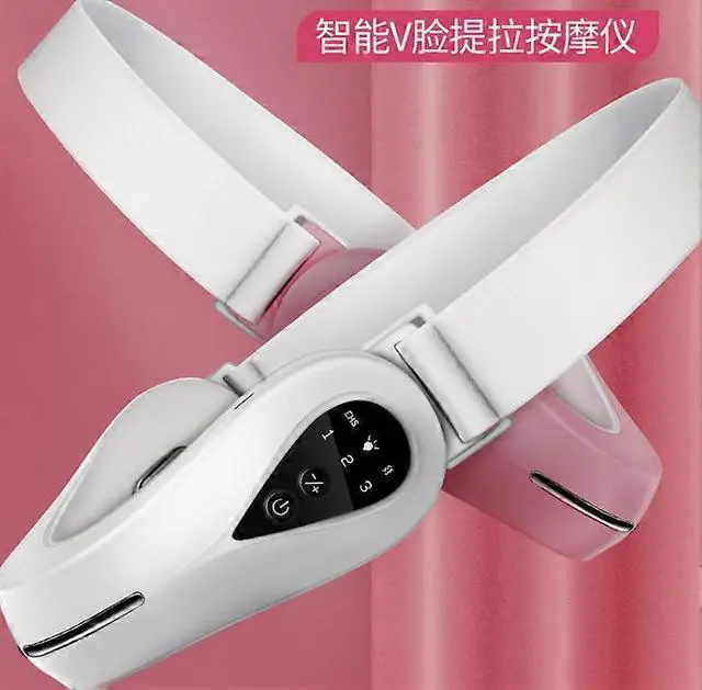 Alt view image 2 of 5 - Ecocleanpath Electric Face Lift Device with Red & Blue Light, 4 Modes Double Chin Eliminator & Facial Massager (Pink)