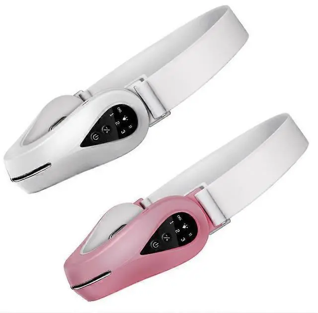 Alt view image 5 of 5 - Ecocleanpath Electric Face Lift Device with Red & Blue Light, 4 Modes Double Chin Eliminator & Facial Massager (Pink)