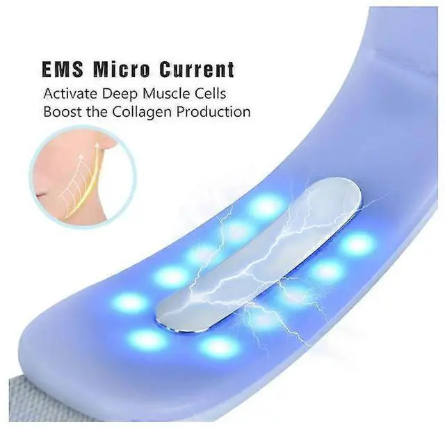 Alt view image 3 of 5 - Ecocleanpath White Electric V Face Massager - Microcurrent & Vibration Lifting, Double Chin Removal & Skin Tightening