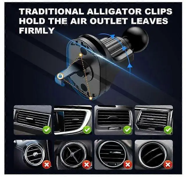 Alt view image 4 of 5 - Ecocleanpath Smart 15W Wireless Car Charger & Phone Holder - Auto Alignment, 360° Adjustable Mount (Black)