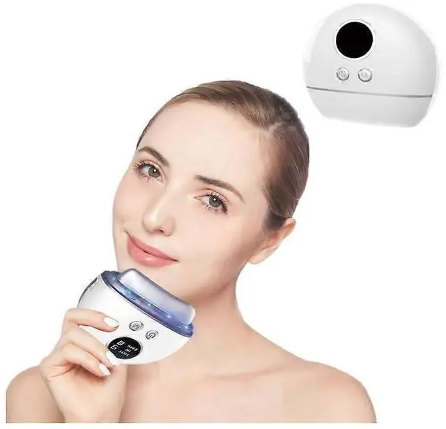 Main image of Ecocleanpath Electric Gua Sha Facial Massager with Microcurrent, Heat & Vibration - White | Skin Lifting & Relaxation