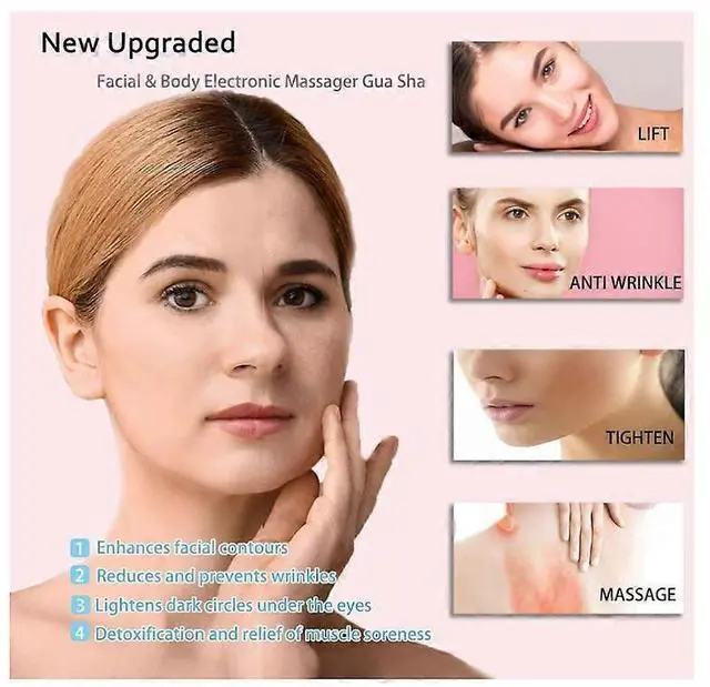 Alt view image 2 of 5 - Ecocleanpath Electric Gua Sha Facial Massager with Microcurrent, Heat & Vibration - White | Skin Lifting & Relaxation