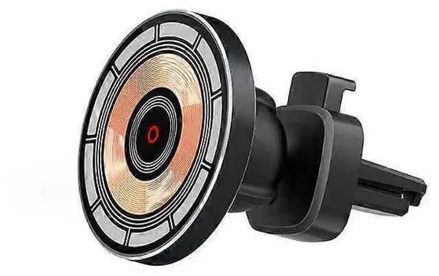 Main image of Ecocleanpath 15W Magnetic Wireless Car Charger Holder with Auto-Alignment & 360° Rotation for iPhone 15/14/13/12 Series (Black)