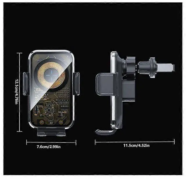 Alt view image 4 of 5 - Ecocleanpath 15W Super Magnetic Car Phone Holder & Wireless Charger | Fast Charging Bracket, Black