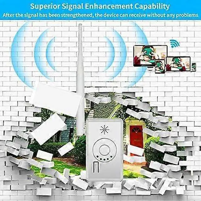 Alt view image 4 of 5 - Ecocleanpath White WiFi Range Extender & Booster with Power Supply, Dual Mode Repeater/AP for Whole Home Coverage