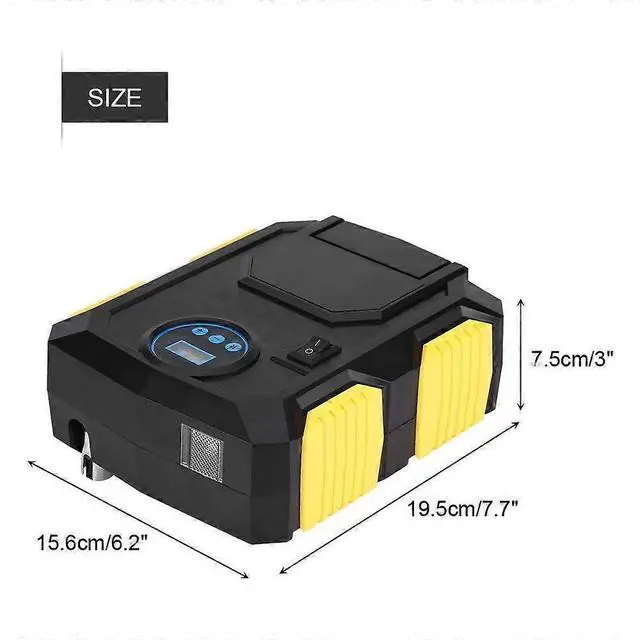 Alt view image 2 of 5 - Ecocleanpath Portable 12V Air Compressor Pump, 150PSI Digital Tire Inflator for Cars, Bikes & Motorcycles