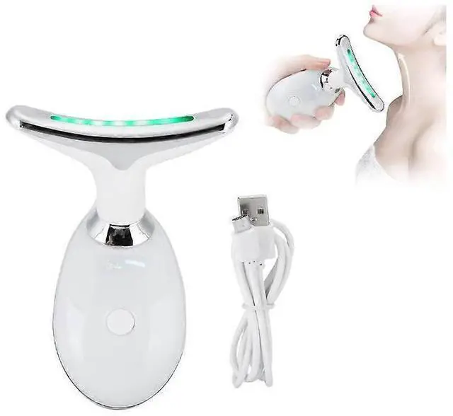 Main image of Ecocleanpath V-Shaped Skin Tightening Machine, 3-Mode Anti-Wrinkle Facial & Neck Massager, 7000/min Vibration, White